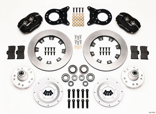 70-73 FORD,MERCURY FULL DISC BRAKE KIT,12" ROTORS,4 PISTON BLACK CALIPERS