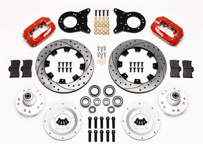 70-73 MUSTANG KIT,FRONT,12",DRILLED,RED