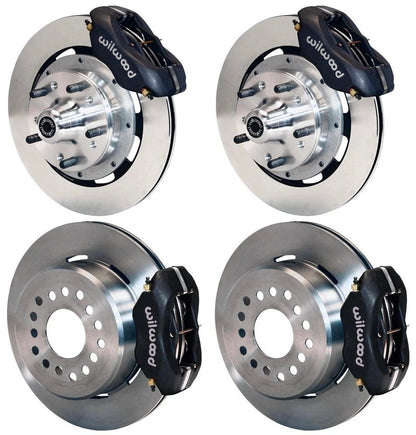 70-73 FORD,MERCURY FULL DISC BRAKE KIT,12" ROTORS,4 PISTON BLACK CALIPERS