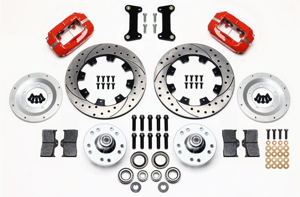 82-92 CAMARO KIT,FRONT,FDL,.810",12.19" DRILLED ROTORS,RED CALIPERS