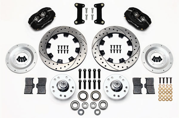 82-92 CAMARO KIT,FRONT,FDL,.810",12.19" DRILLED ROTORS,BLACK CALIPERS