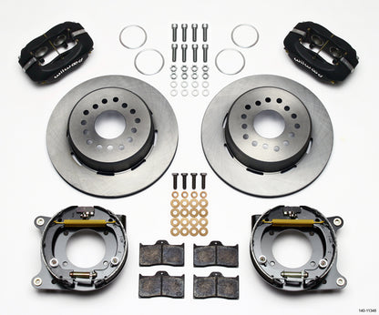 55-57 CHEVY FULL DISC BRAKE KIT,2" DROP SPINDLES,13"/12" ROTORS,BLACK