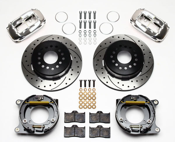 55-57 CHEVY FULL DISC BRAKE KIT,2" DROP SPINDLES,12" DRILLED,POLISH
