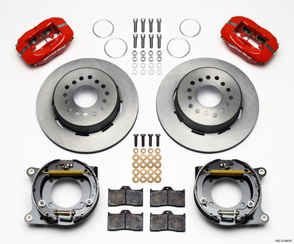 1956 CORVETTE FULL DISC BRAKE KIT,12" ROTORS,RED CALIPERS