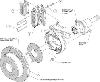 64-70 CHEVY C10,C15 FULL DISC BRAKE KIT,11.86"/11" ROTORS,RED CALIPERS