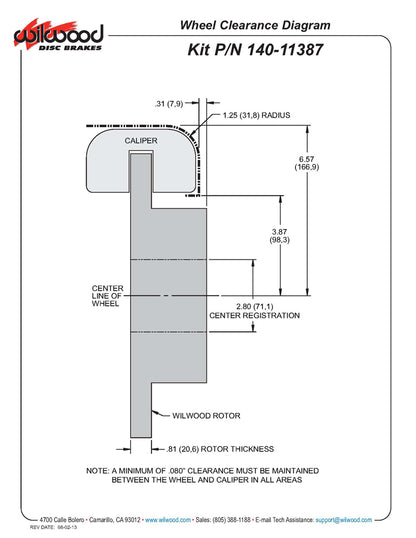 BIG FORD KIT,2.36",REAR PB,11",DRILLED