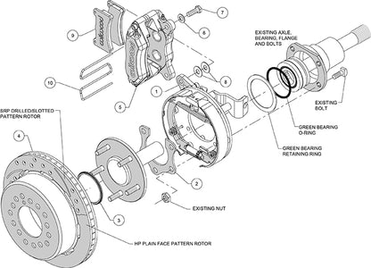 65-72 CDP C-BODY W/DRUMS FULL DISC BRAKE KIT,11" ROTORS,BLACK CALIPERS