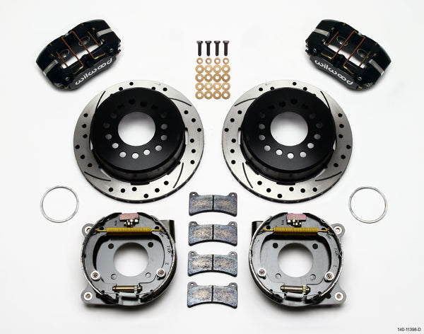 67-69 GM F-BODY FULL DISC BRAKE KIT & 2" DROP SPINDLES & ARMS,11" DRILLED,BLACK