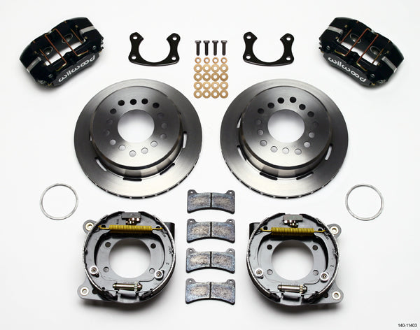 COILOVER & 4-LINK SYSTEM,ARMS,WILWOOD 11" BRAKES,BLACK CALIPERS,64-66 MUSTANG