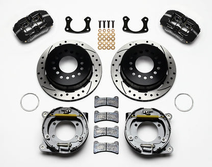 67-70 MUSTANG REPLICA REAR & BRAKES,11" DRILLED ROTORS,BLACK