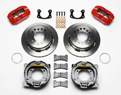 65-69 FORD,MERCURY FULL DISC BRAKE KIT,11" ROTORS,RED CALIPERS