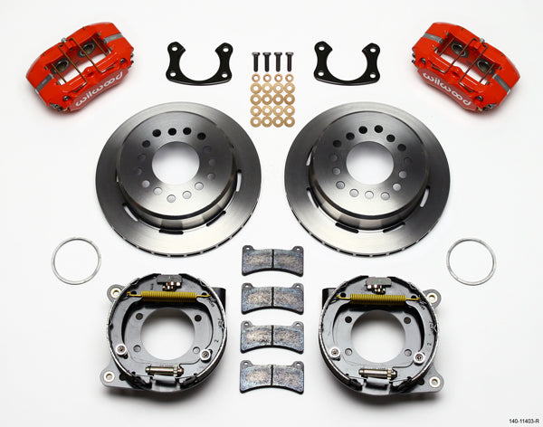 70-73 FORD,MERCURY FULL DISC BRAKE KIT,11" ROTORS,RED CALIPERS
