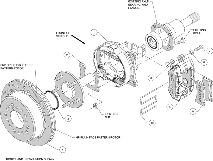 BIG FORD NEW KIT,2.50",REAR PB,FR.MT,DRILLED