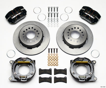 55-57 CHEVY FULL DISC BRAKE KIT,11" ROTORS,BLACK CALIPERS