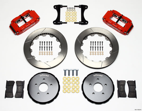 09-13 NISSAN 370Z FULL DISC BRAKE KIT,13" ROTORS,RED CALIPERS