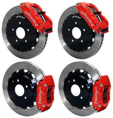 09-13 NISSAN 370Z FULL DISC BRAKE KIT,13" ROTORS,RED CALIPERS