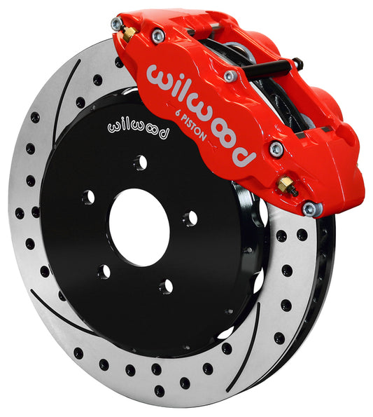 09-13 NISSAN 370Z,FRONT,14",DRILLED,RED