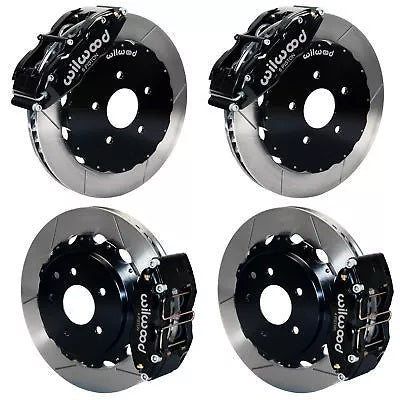 09-13 NISSAN 370Z FULL DISC BRAKE KIT,14/13" ROTORS,BLACK CALIPERS