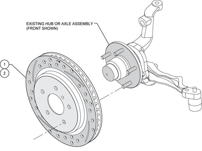 1965-1982 CORVETTE C2,C3 ROTOR SET,FRONT & REAR,DRILLED