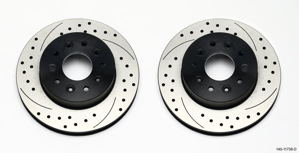 1965-1982 CORVETTE C2,C3 ROTOR SET,FRONT,DRILLED