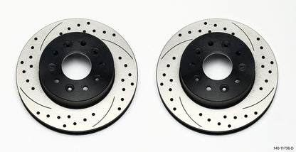 1965-1982 CORVETTE C2,C3 ROTOR SET,FRONT,DRILLED