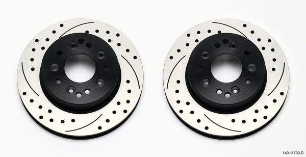 1965-1982 CORVETTE C2,C3 ROTOR SET,REAR,DRILLED
