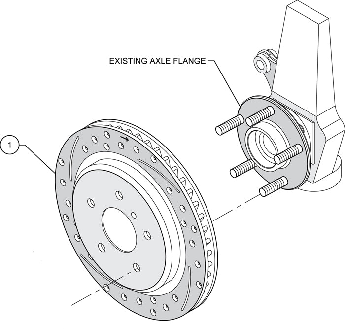 1965-1982 CORVETTE C2,C3 ROTOR SET,REAR,DRILLED