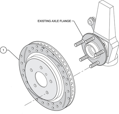 1965-1982 CORVETTE C2,C3 ROTOR SET,REAR,DRILLED