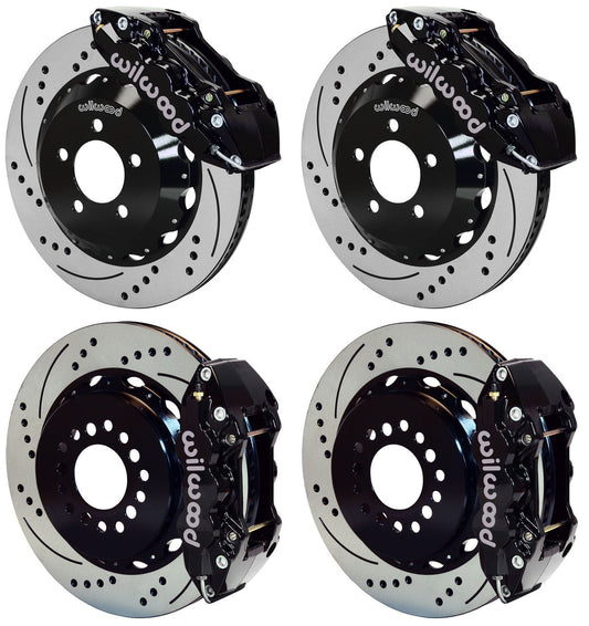 05-11 CHARGER FULL DISC BRAKE KIT,14" DRILLED ROTORS,BLACK CALIPERS