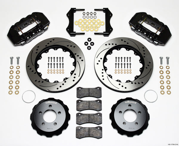 05-11 CHARGER FULL DISC BRAKE KIT,14" DRILLED ROTORS,BLACK CALIPERS