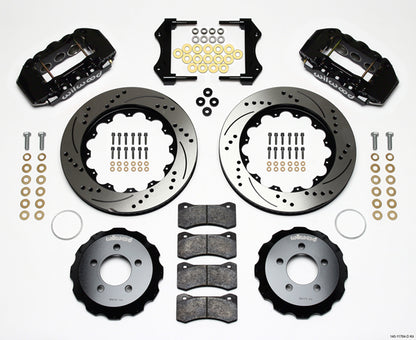 05-11 CHARGER FULL DISC BRAKE KIT,14" DRILLED ROTORS,BLACK CALIPERS