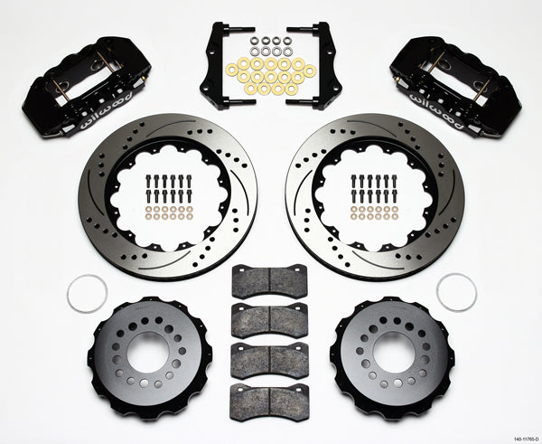 05-11 CHARGER FULL DISC BRAKE KIT,14" DRILLED ROTORS,BLACK CALIPERS