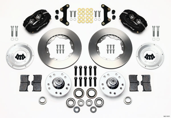 57-62 CORVETTE FULL DISC BRAKE KIT,11" ROTORS,BLACK CALIPERS