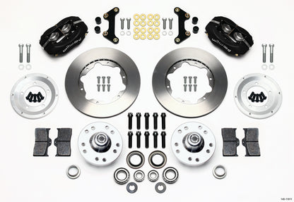 1956 CORVETTE FULL DISC BRAKE KIT,11" ROTORS,BLACK CALIPERS