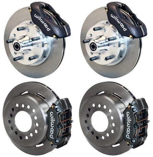 1956 CORVETTE FULL DISC BRAKE KIT,11" ROTORS,BLACK CALIPERS