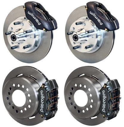 1956 CORVETTE FULL DISC BRAKE KIT,11" ROTORS,BLACK CALIPERS