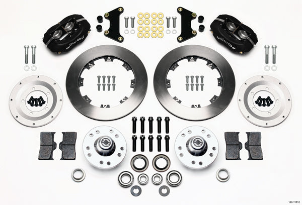 1956 CORVETTE FULL DISC BRAKE KIT,12" ROTORS,BLACK CALIPERS