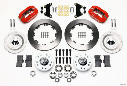 57-62 CORVETTE FULL DISC BRAKE KIT,12" ROTORS,RED CALIPERS