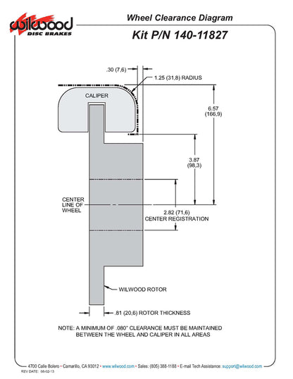 59-64 IMPALA,57-62 CORVETTE,REAR,11",DRILLED