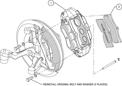 1965-1982 CORVETTE D8 CALIPER,PAD,ROTOR SET,6 PISTON FRONT & 4 PISTON REAR,ANOD.