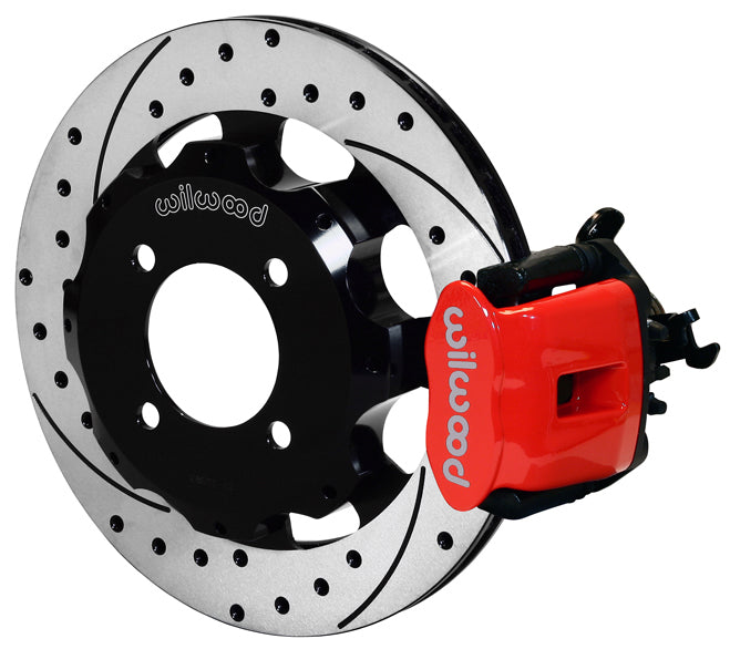 2011-2019 FORD FIESTA,REAR WITH PARKING BRAKE,11.75" DRILLED ROTORS,RED CALIPERS