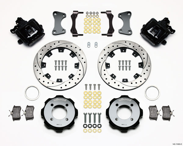 2011-2019 FORD FIESTA,REAR WITH PARKING BRAKE,11.75" DRILLED ROTORS,BLACK CALIP