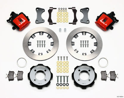 2011-2019 FORD FIESTA,REAR WITH PARKING BRAKE,11.75" ROTORS,RED CALIPERS