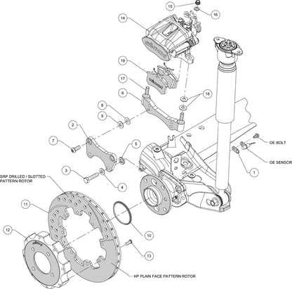 2011-2019 FORD FIESTA,REAR WITH PARKING BRAKE,11.75" DRILLED ROTORS,RED CALIPERS