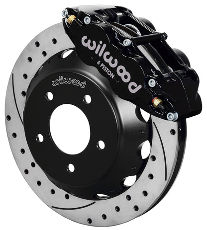 85-87 CORVETTE KIT,FRONT,SL6R,12.90" DRILLED ROTORS,BLACK