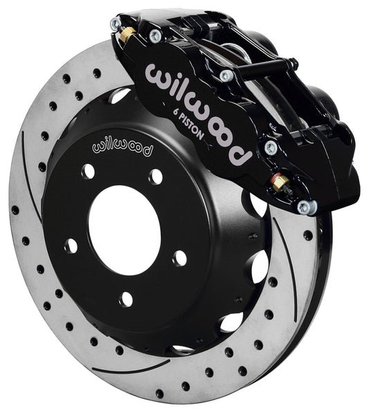 85-87 CORVETTE KIT,FRONT,SL6R,12.90" DRILLED ROTORS,BLACK