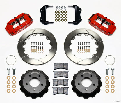 85-87 CORVETTE,FULL DISC BRAKE KIT,13" ROTORS,RED CALIPERS