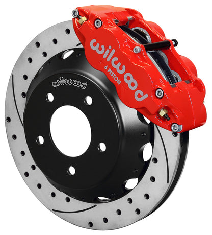 85-87 CORVETTE KIT,FRONT,14",DRILLED,RED
