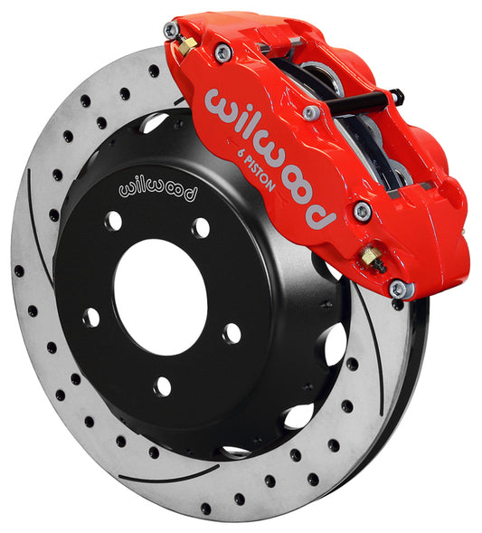 85-87 CORVETTE KIT,FRONT,14",DRILLED,RED