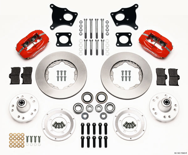 71-74 AMC FULL DISC BRAKE KIT,11" ROTORS,RED CALIPERS